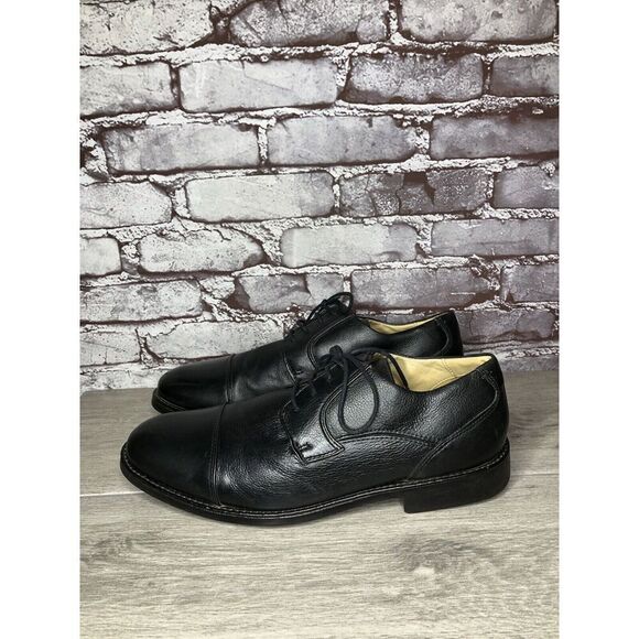 Studio Belverde Duke Black Leather Cap Toe Oxfords Dress Shoes Men’s Sz 11D/44EU - Picture 10 of 16